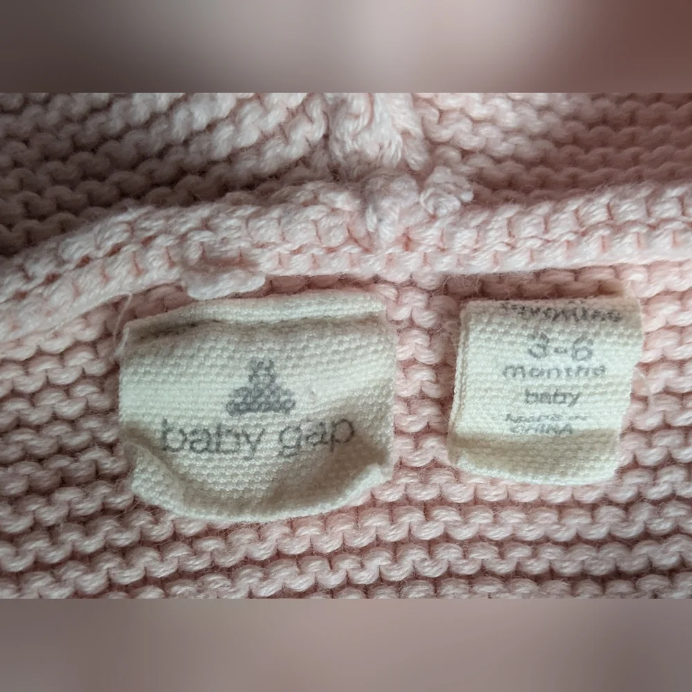 Baby Gap Pink Hoodie Cardigan Sweater Size 3-6M